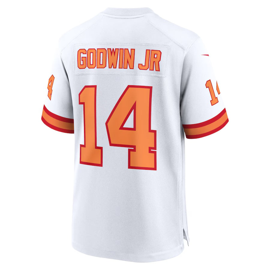TB.Buccaneers #14 Chris Godwin Jr. '76 White 50th Season Game American Football Jerseys - Main View