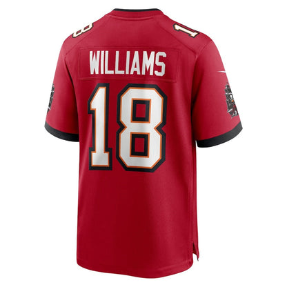 TB.Buccaneers #18 Josh Williams Red Team Game American Football Jerseys - Main View