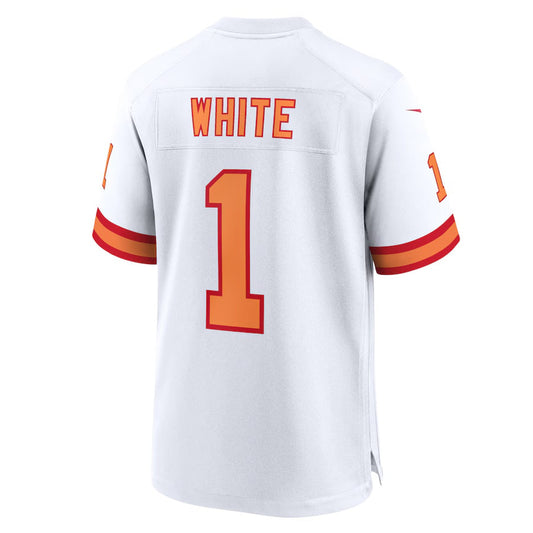 TB.Buccaneers #1 Rachaad White '76 White 50th Season Game Stitched American Football Jerseys - Main View