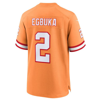 TB.Buccaneers #2 Emeka Egbuka Creamsicle Alternate 2 50th Season Game American Football Jerseys - Main View