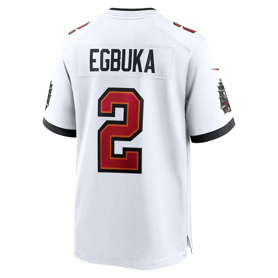 TB.Buccaneers #2 Emeka Egbuka White 50th Season Game American Football Jerseys - Main View