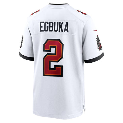 TB.Buccaneers #2 Emeka Egbuka White Game American Football Jerseys - Main View