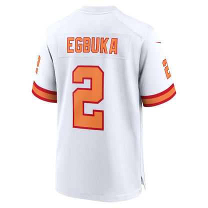 TB.Buccaneers #2 Emeka Egbuka '76 White Alternate 50th Season Game American Football Jerseys - Main View
