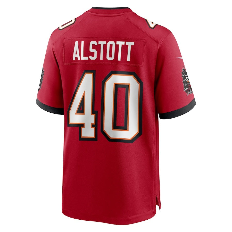 TB.Buccaneers #40 Mike Alstott Red 50th Anniversary Game Stitched American Football Jerseys - Main View