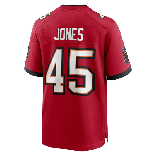 TB.Buccaneers #45 Deion Jones Red Team Game American Football Jerseys - Main View