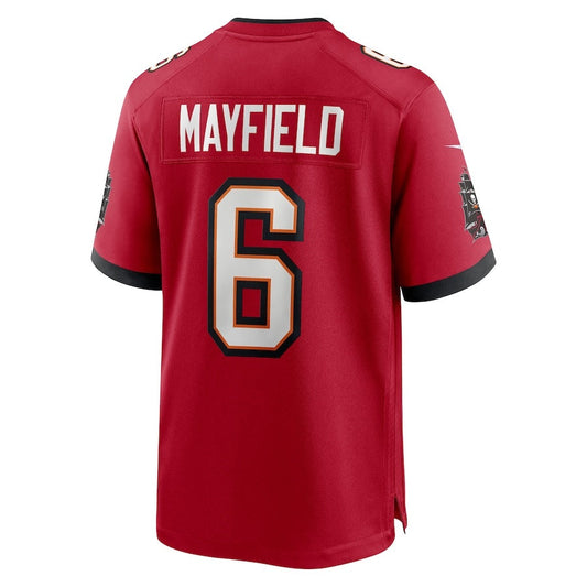 TB.Buccaneers #6 Baker Mayfield Red 50th Anniversary Game Stitched American Football Jerseys - Main View