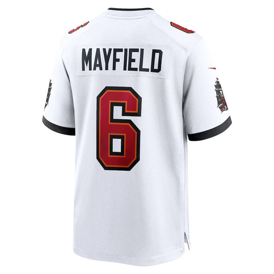 TB.Buccaneers #6 Baker Mayfield White 50th Anniversary Game Stitched American Football Jerseys - Main View