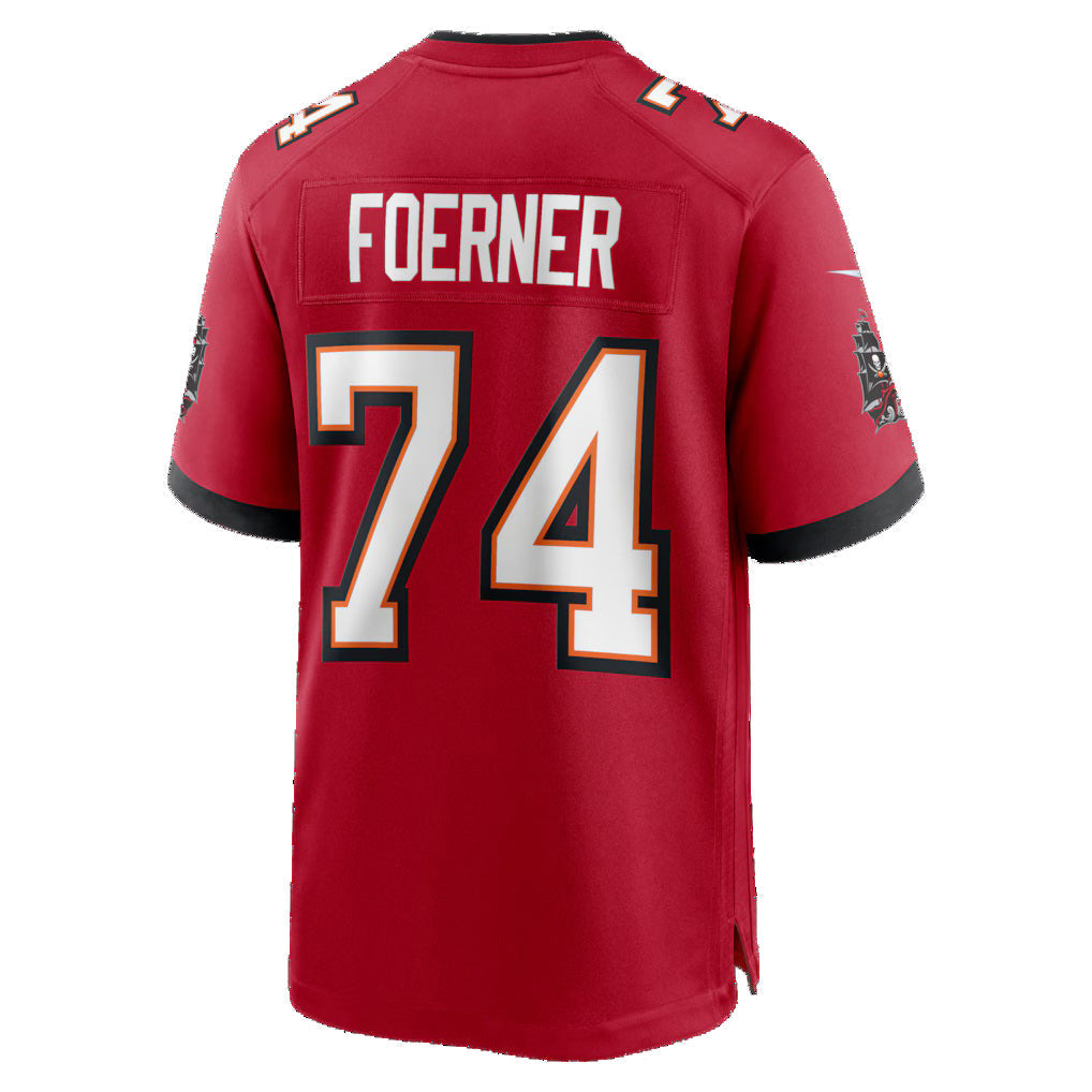 TB.Buccaneers #74 Marshall Foerner Red Team Game American Football Jerseys - Main View
