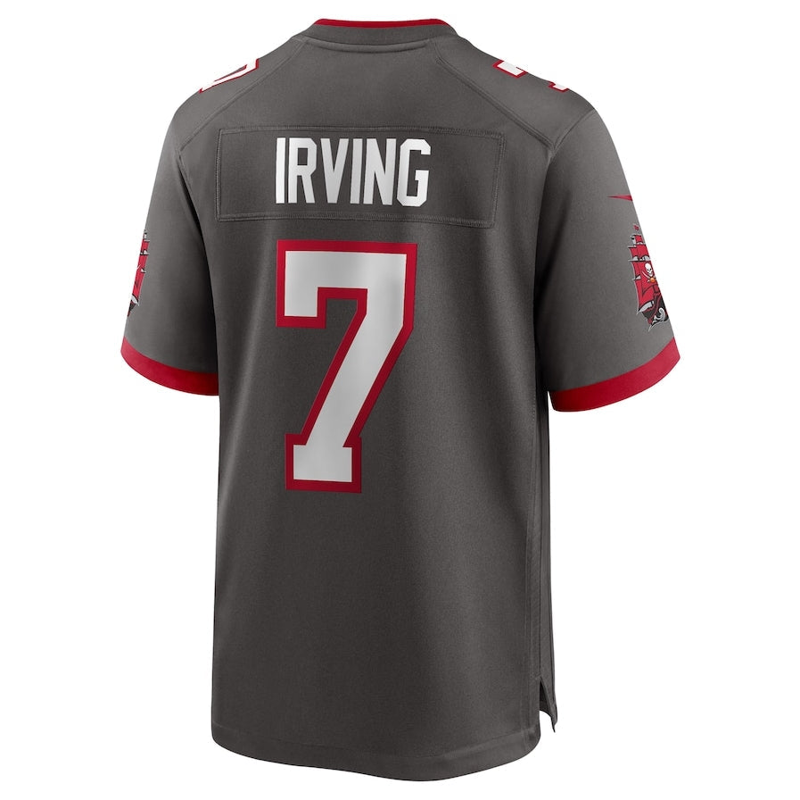 TB.Buccaneers #7 Bucky Irving Pewter Alternate Game Stitched American Football Jerseys - Main View