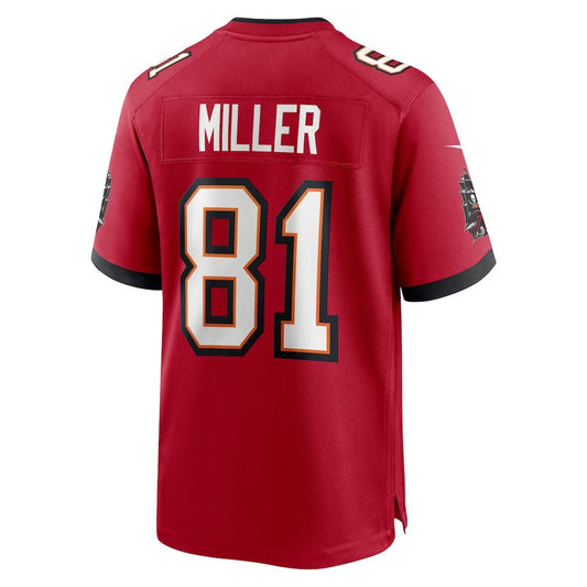 TB.Buccaneers #81 Ryan Miller Red Team Game American Football Jerseys - Main View