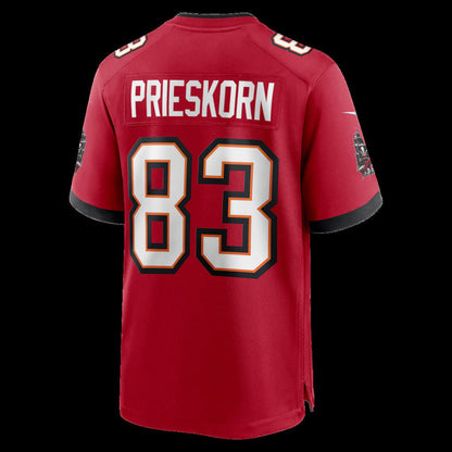 TB.Buccaneers #83 Caden Prieskorn Red Team Game American Football Jerseys - Main View