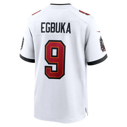 TB.Buccaneers #9 Emeka Egbuka White 50th Season Patch Game Stitched American Football Jerseys - Main View