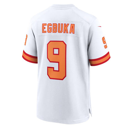 TB.Buccaneers #9 Emeka Egbuka '76 White 50th Season Game American Football Jerseys - Main View