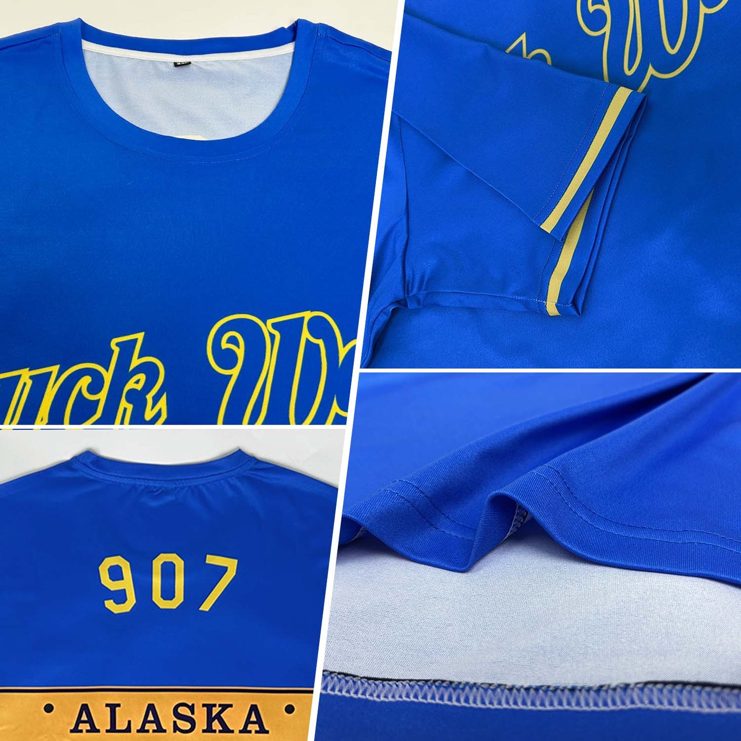 Custom Royal Royal-Gold Performance T-Shirt view 2