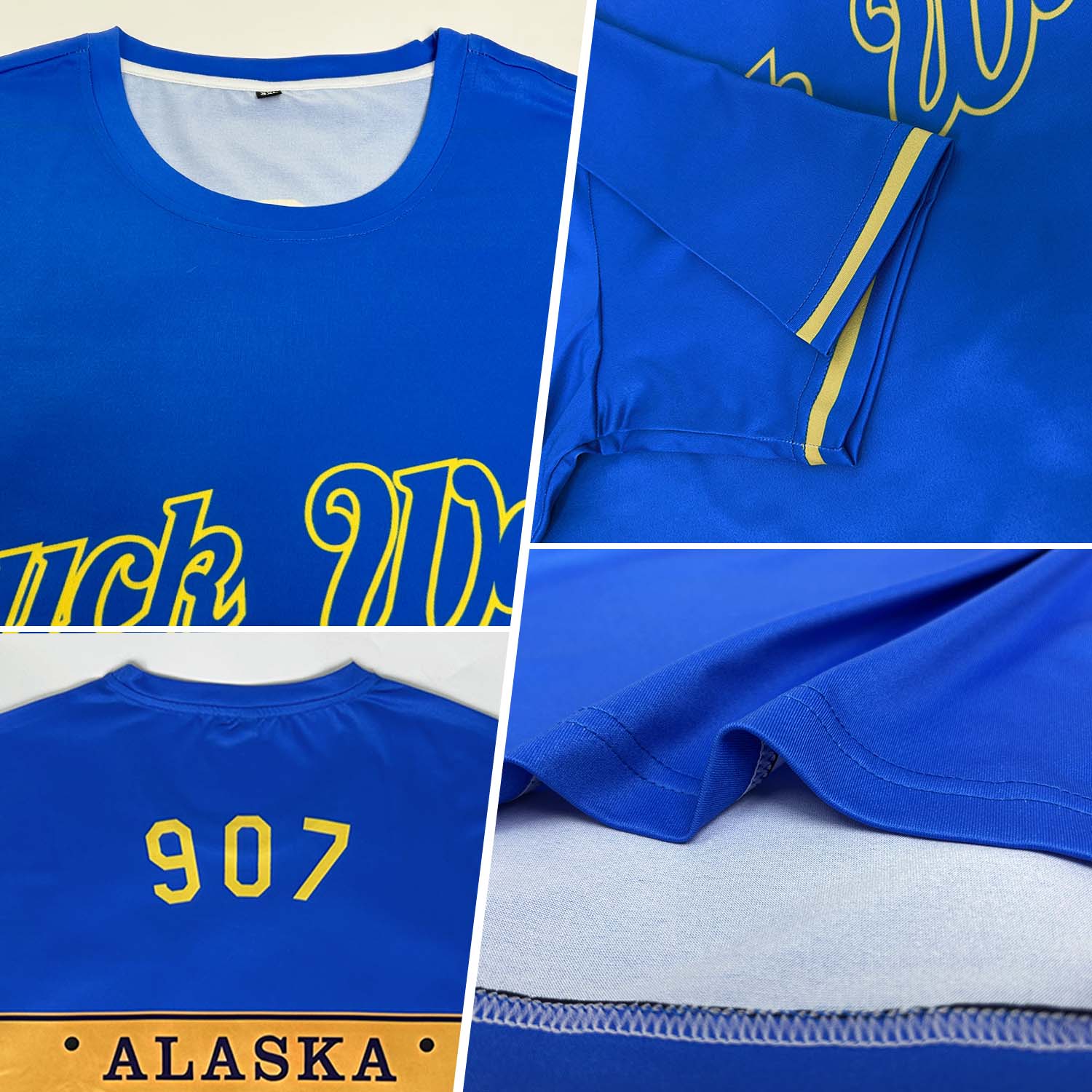 Custom Royal Royal-Gold Performance T-Shirt view 2
