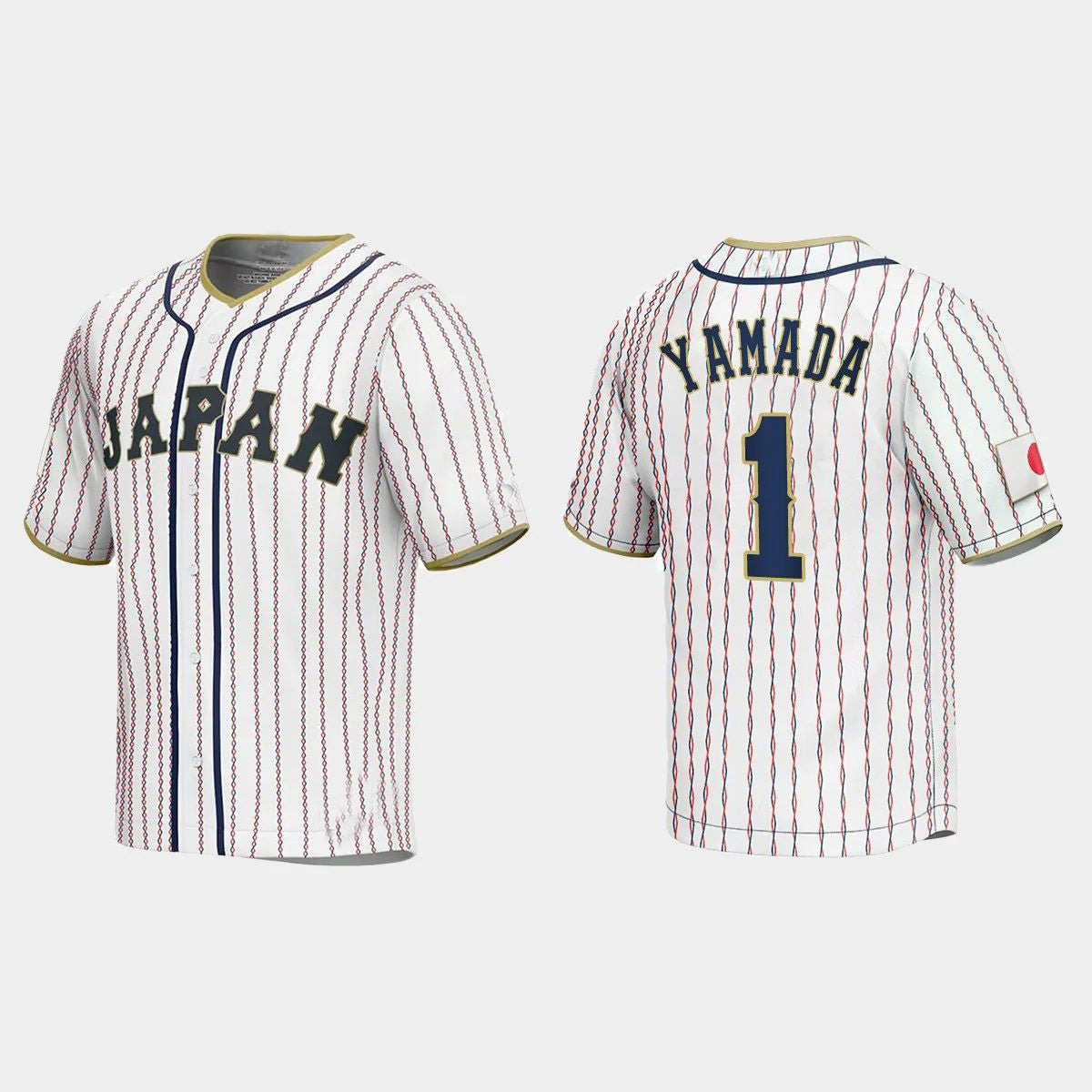#1 TETSUTO YAMADA JAPAN BASEBALL 2023 WORLD BASEBALL CLASSIC JERSEY ¨C WHITE Stitches Baseball Jerseys - Main View