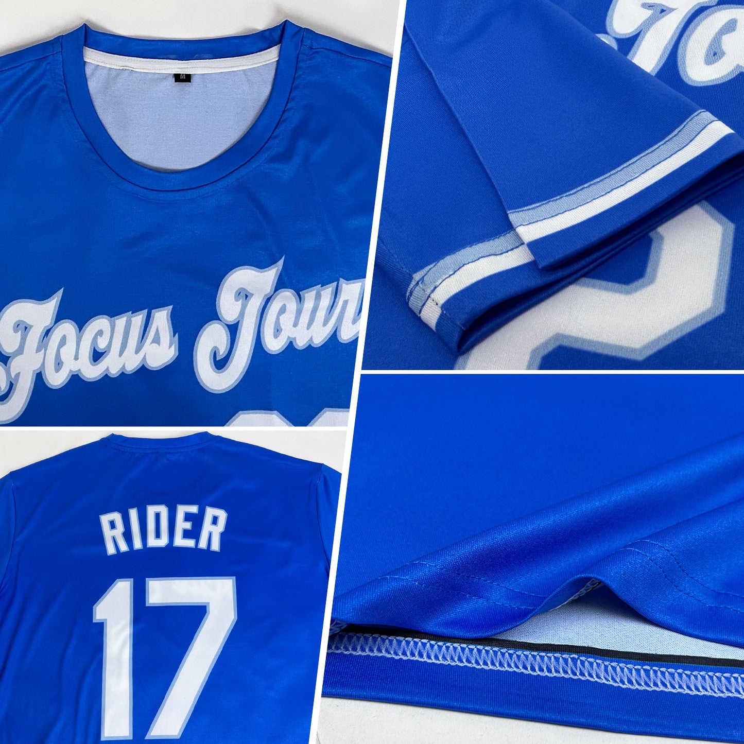 Custom Royal White-Light Blue Performance T-Shirt view 2
