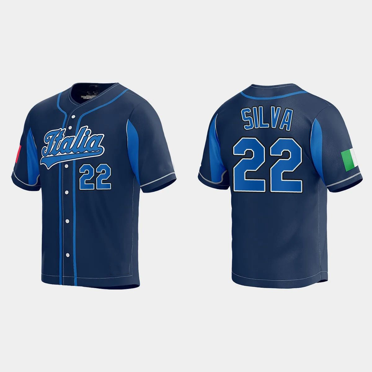 #22 TIAGO DA SILVA WORLD BASEBALL CLASSIC 2023 WORLD BASEBALL CLASSIC JERSEY ¨C NAVY Stitches Baseball Jerseys - Main View