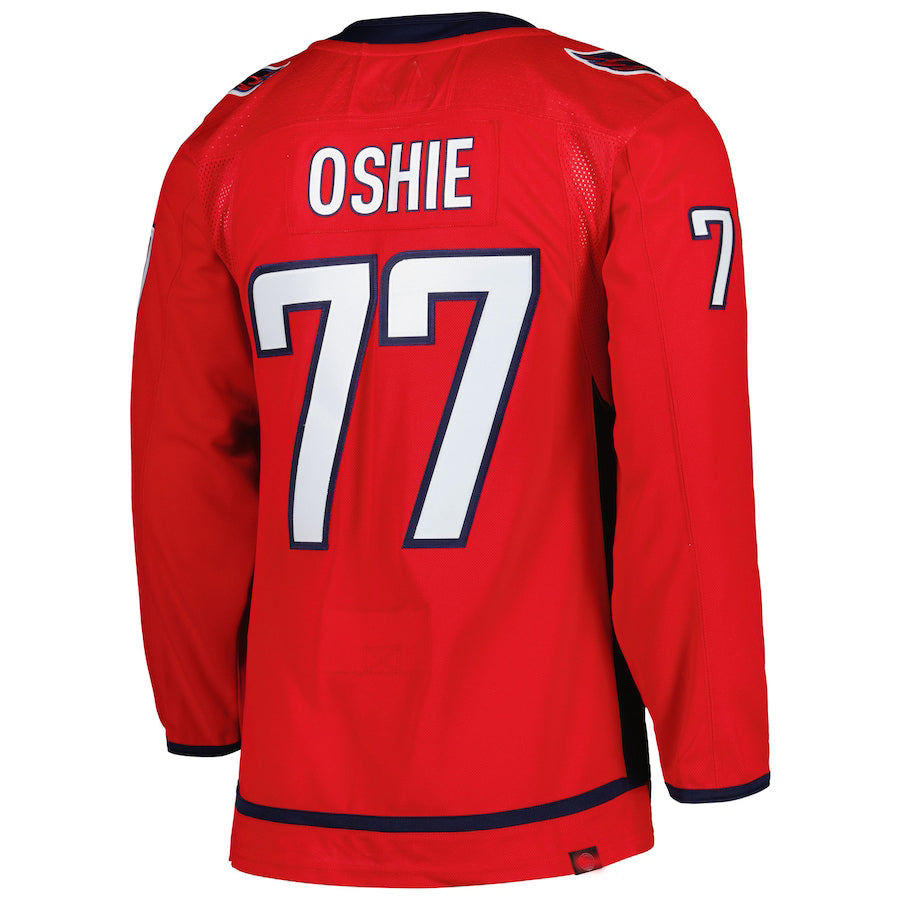 W.Capitals #77 TJ Oshie Home Primegreen Authentic Pro Player Jersey Red Stitched American Hockey Jerseys - Main View