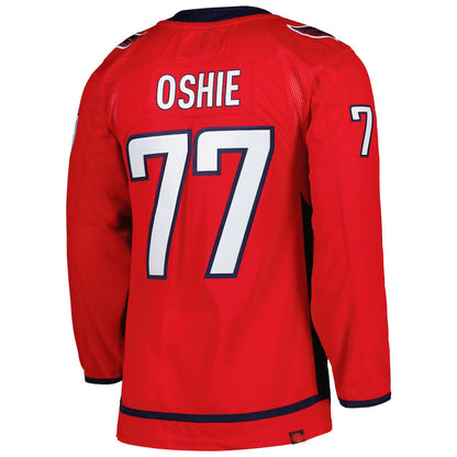 W.Capitals #77 TJ Oshie Home Primegreen Authentic Pro Player Jersey Red Stitched American Hockey Jerseys - Main View