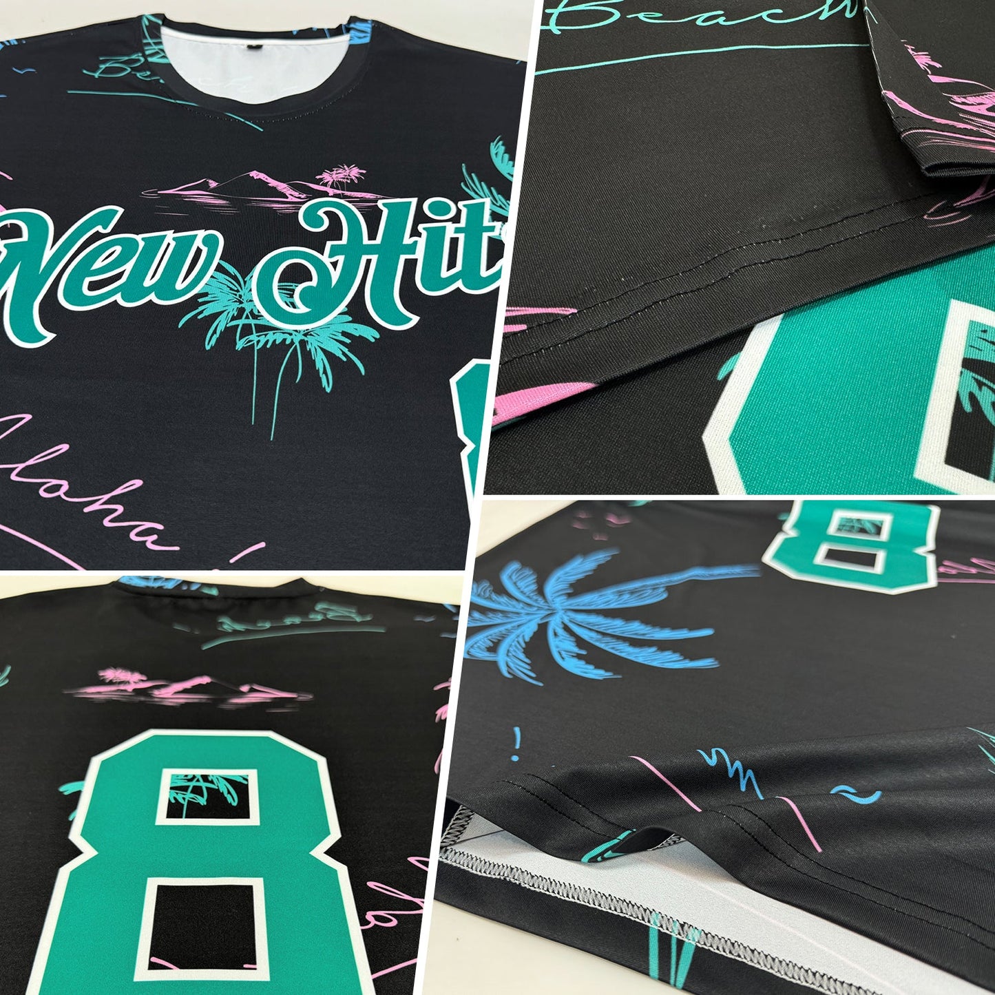 Custom 3D Pattern Design Hawaii Palm Trees Performance T-Shirt view 2