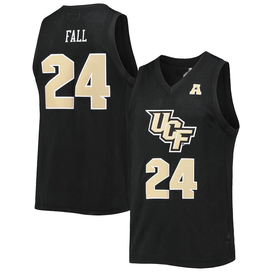 U.Knights #24 Tacko Fall Original Retro Brand Alumni Commemorative Classic Basketball Jersey Black Stitched American College Jerseys - Main View