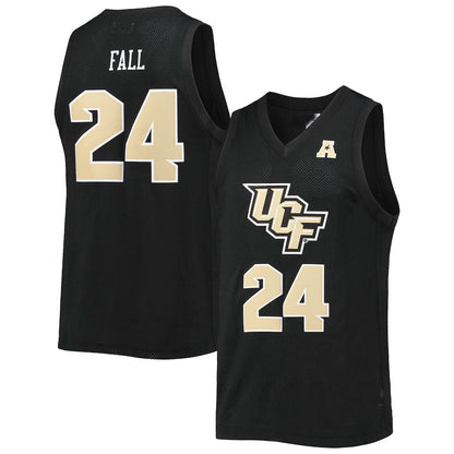 U.Knights #24 Tacko Fall Original Retro Brand Alumni Commemorative Classic Basketball Jersey Black Stitched American College Jerseys - Main View