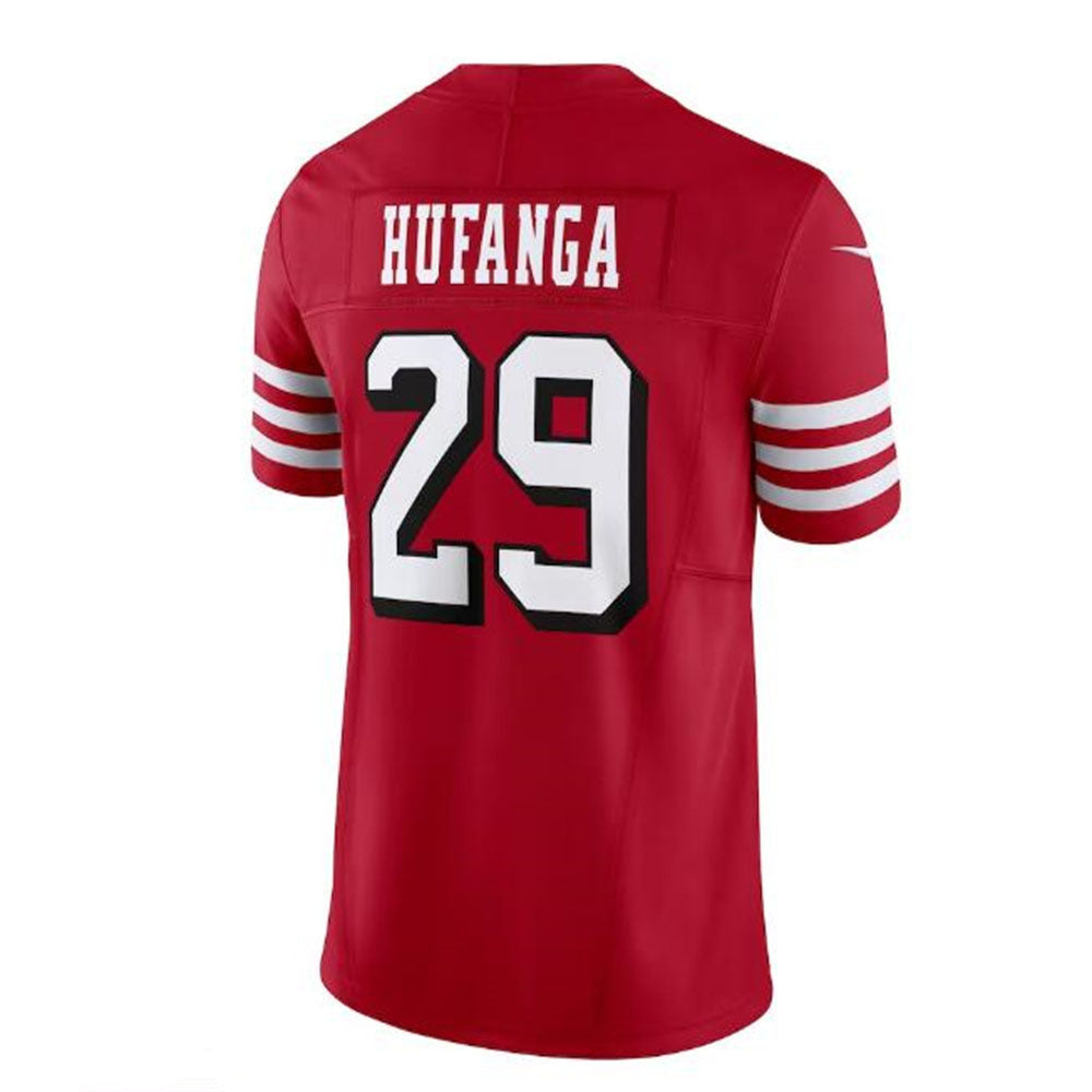 SF. 49ers #29 Talanoa Hufanga Scarlet Vapor Limited Jerseys Stitched American Football Jersey - Main View