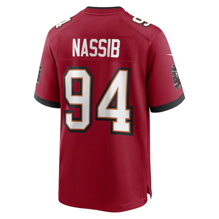 TB.Buccaneers #94 Carl Nassib Red Game Player Jersey Stitched American Football Jerseys - Main View