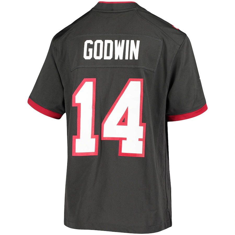 TB.Buccaneers #14 Chris Godwin Pewter Alternate Game Jersey Stitched American Football Jerseys - Main View