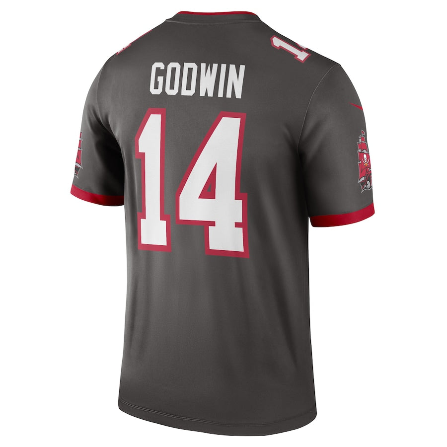 TB.Buccaneers #14 Chris Godwin Pewter Alternate Legend Jersey Stitched American Football Jerseys - Main View