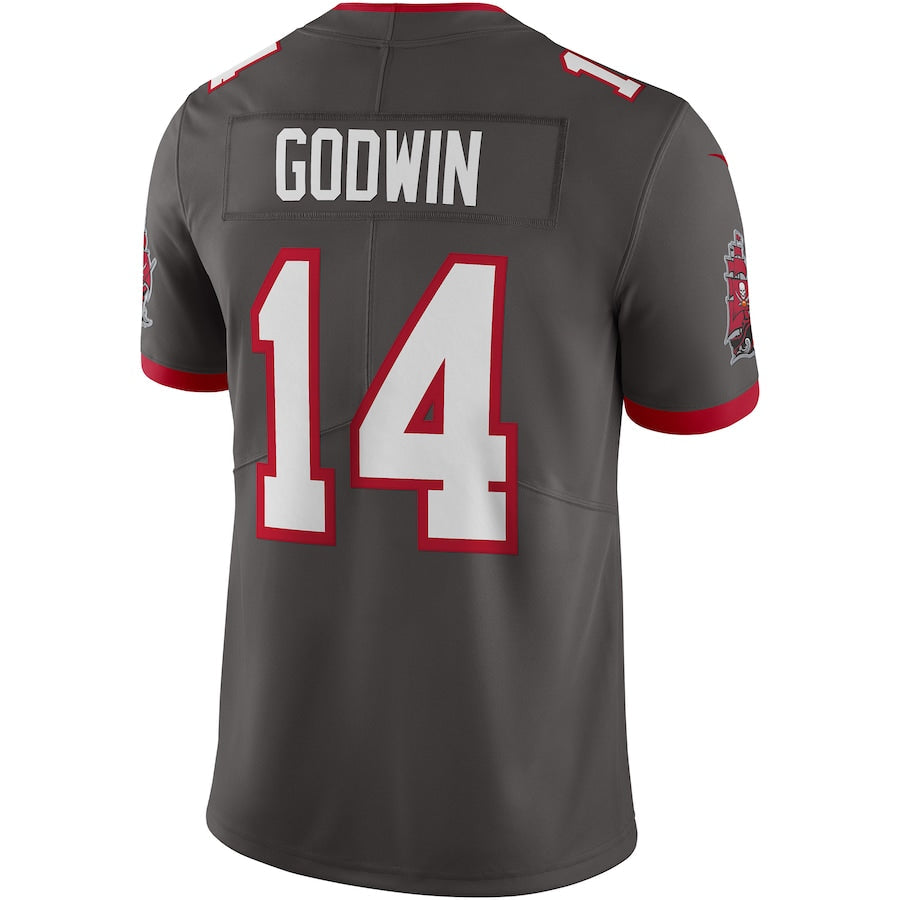 TB.Buccaneers #14 Chris Godwin Pewter Alternate Vapor Limited Jersey Stitched American Football Jerseys - Main View