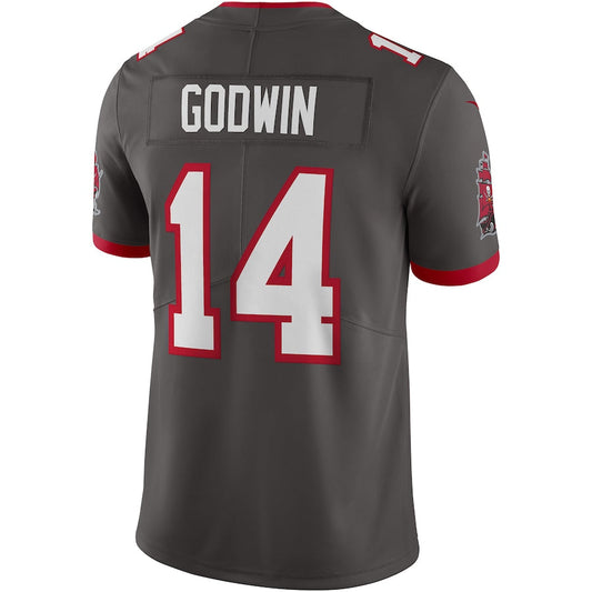 TB.Buccaneers #14 Chris Godwin Pewter Alternate Vapor Limited Jersey Stitched American Football Jerseys - Main View