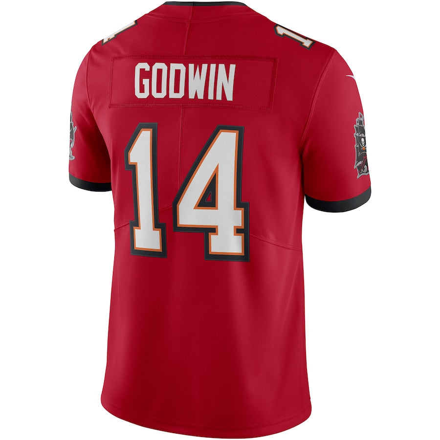 TB.Buccaneers #14 Chris Godwin Red Vapor Limited Jersey Stitched American Football Jerseys - Main View