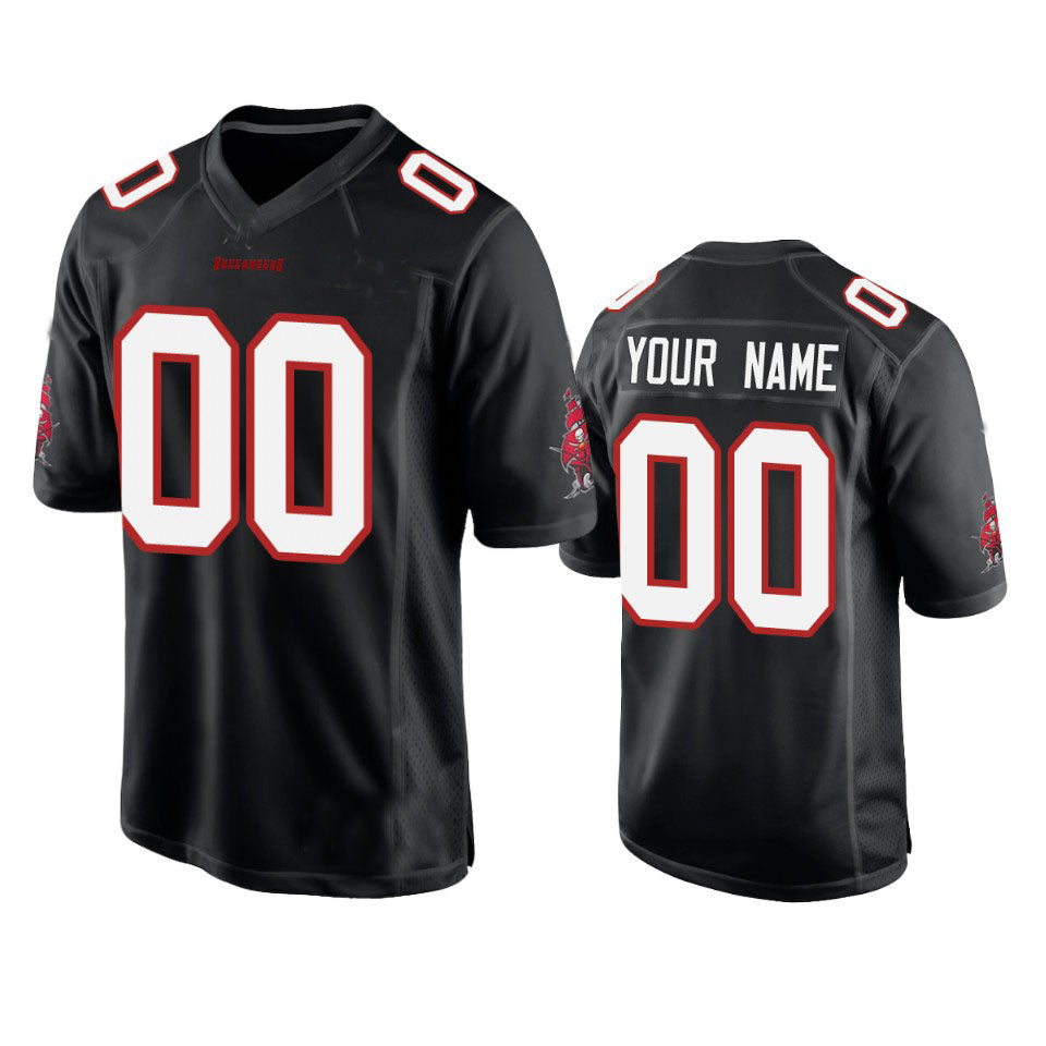 Custom TB.Buccaneers Football Jerseys American Design Your Own Practice Mesh Name and Number view 4