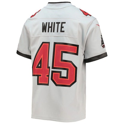 TB.Buccaneers #45 Devin White Gray Inverted Team Game Jersey Stitched American Football Jerseys - Main View