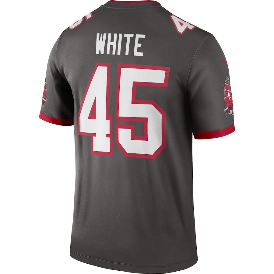 TB.Buccaneers #45 Devin White Pewter Alternate Legend Jersey Stitched American Football Jerseys - Main View