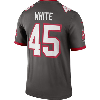 TB.Buccaneers #45 Devin White Pewter Alternate Legend Jersey Stitched American Football Jerseys - Main View