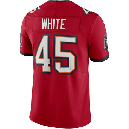 TB.Buccaneers #45 Devin White Red Vapor Limited Jersey Stitched American Football Jerseys - Main View