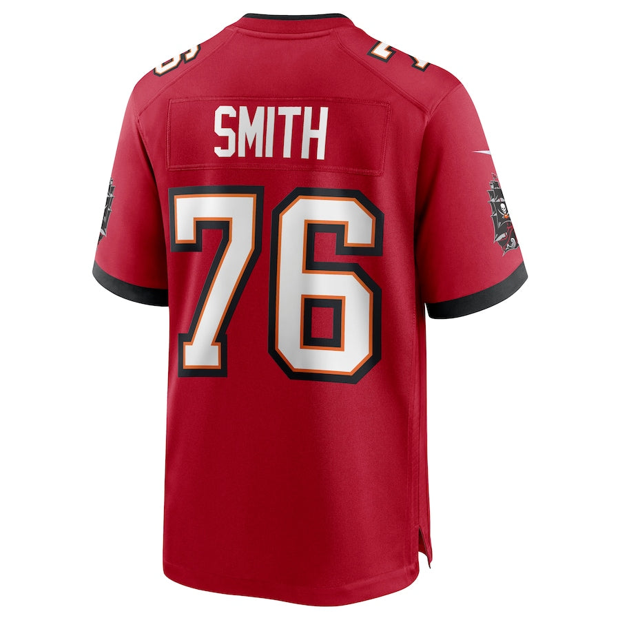 TB.Buccaneers #76 Donovan Smith Red Game Jersey Stitched American Football Jerseys - Main View