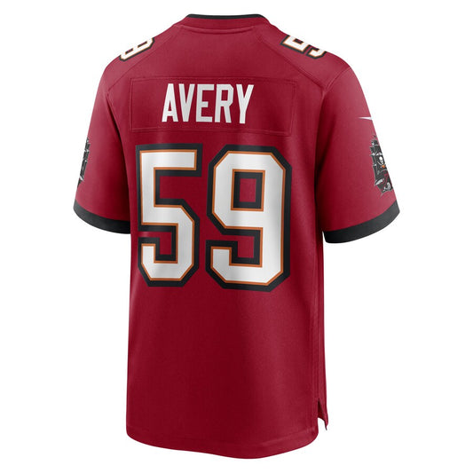 TB.Buccaneers #59 Genard Avery Red Game Player Jersey Stitched American Football Jerseys - Main View