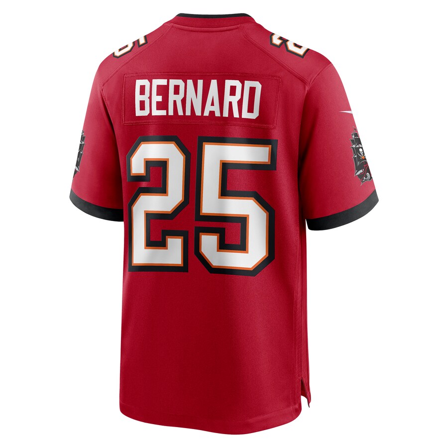 TB.Buccaneers #25 Giovani Bernard Red Game Jersey Stitched American Football Jerseys - Main View
