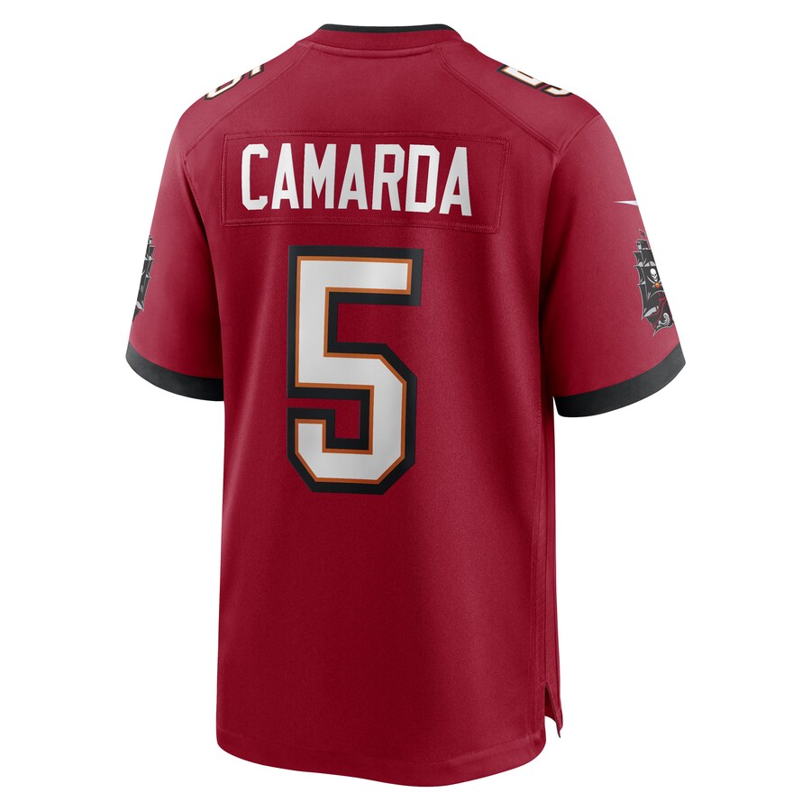 TB.Buccaneers #5 Jake Camarda Red Game Player Jersey Stitched American Football Jerseys - Main View