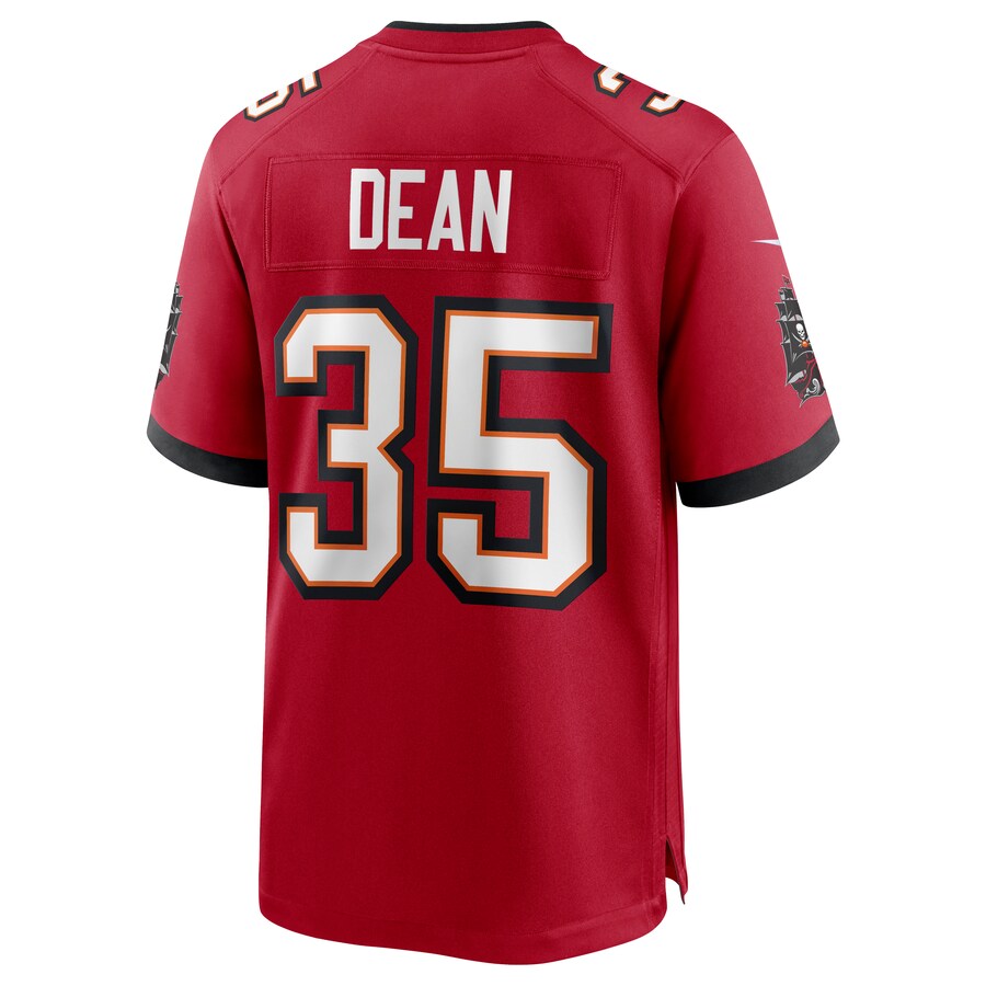 TB.Buccaneers #35 Jamel Dean Red Game Jersey Stitched American Football Jerseys - Main View
