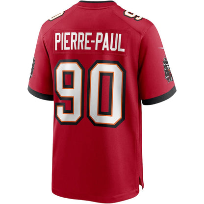 TB.Buccaneers #90 Jason Pierre-Paul Red Game Player Jersey Stitched American Football Jerseys - Main View