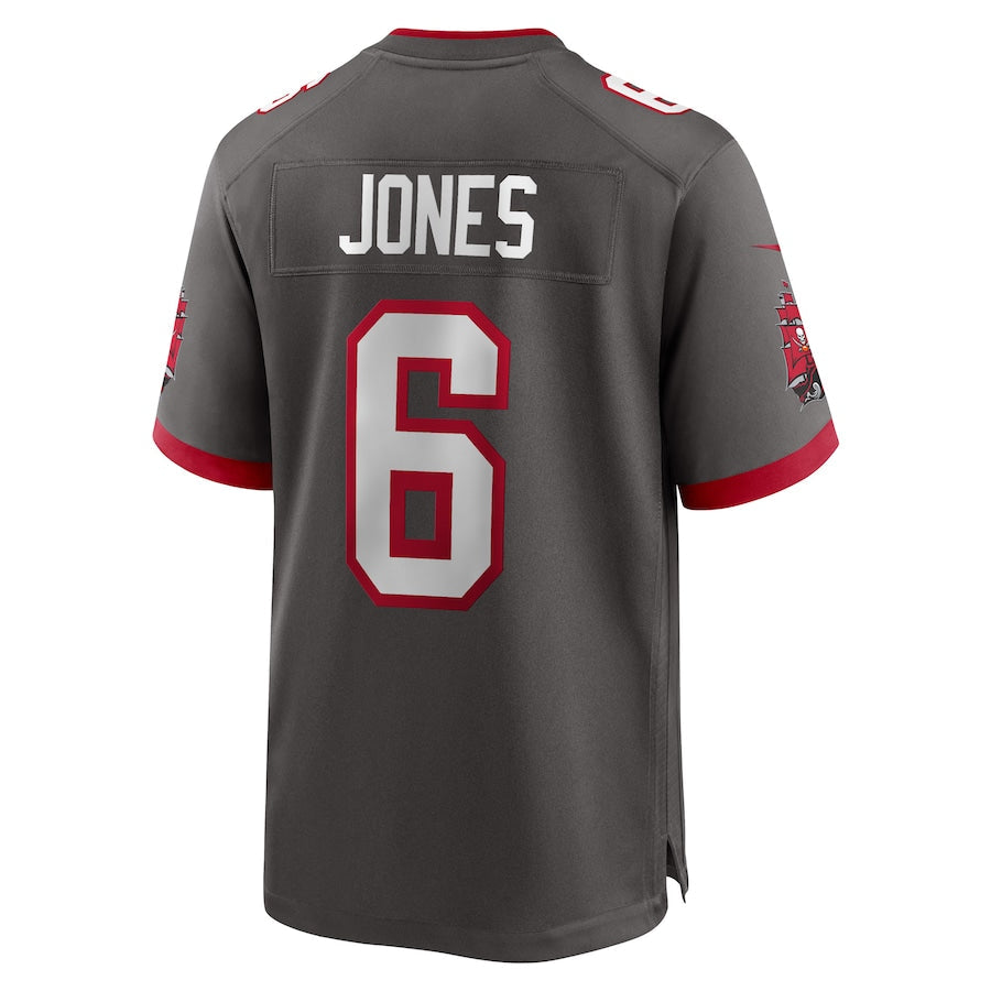 TB.Buccaneers #6 Julio Jones Pewter Player Game Jersey Stitched American Football Jerseys - Main View