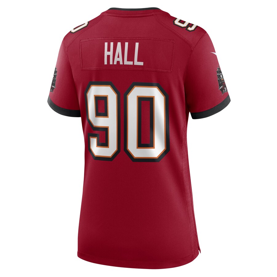 TB.Buccaneers #90 Logan Hall Red Game Player Jersey Stitched American Football Jerseys - Main View