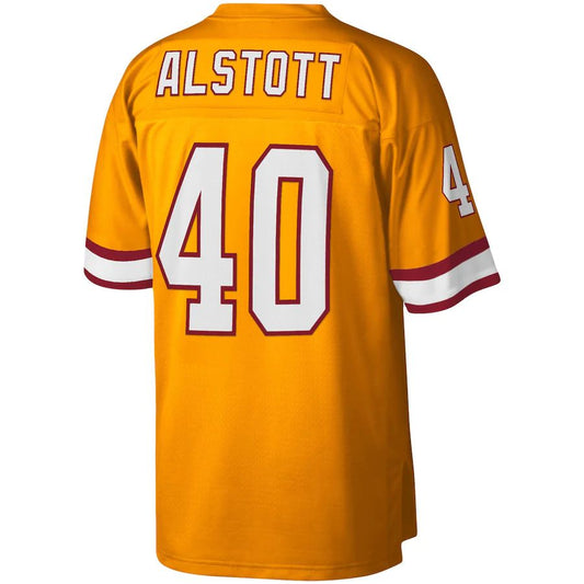 TB.Buccaneers #40 Mike Alstott Mitchell & Ness Orange Big & Tall 1996 Retired Player Replica Jersey Stitched American Football Jerseys - Main View