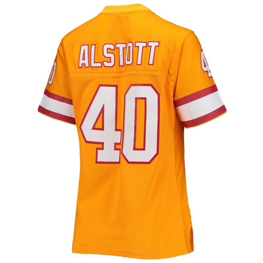 TB.Buccaneers #40 Mike Alstott Mitchell & Ness Orange Legacy Replica Player Jersey Stitched American Football Jerseys - Main View