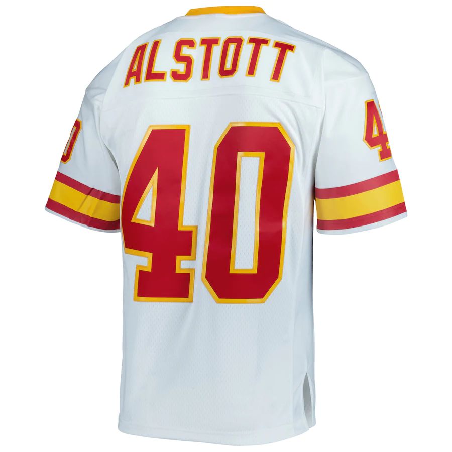 TB.Buccaneers #40 Mike Alstott Mitchell & Ness White 1996 Legacy Replica Jersey Stitched American Football Jerseys - Main View